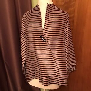 Bronze & Black Yushi asymmetrical Swing Coat